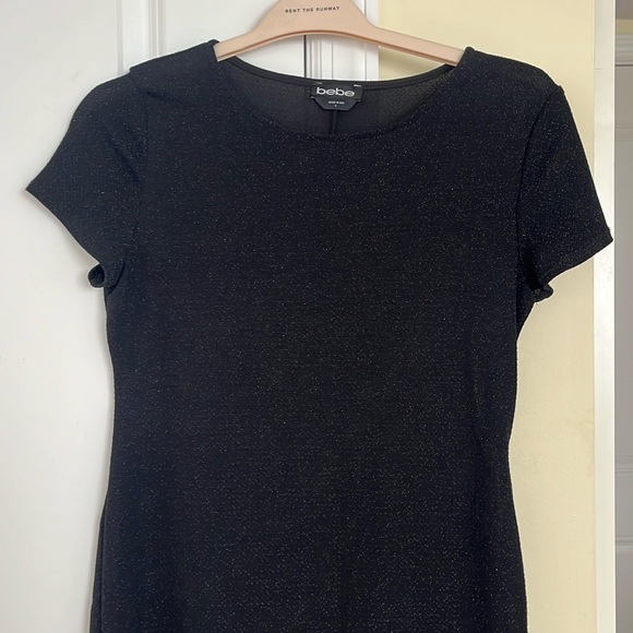 Black Large Cocktail Dress by Bebe perfect condition - Picture 1 of 5